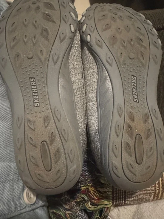 Skechers Women's Gray Knit Slip-On Loafer SZ 6.5 - Picture 14 of 15